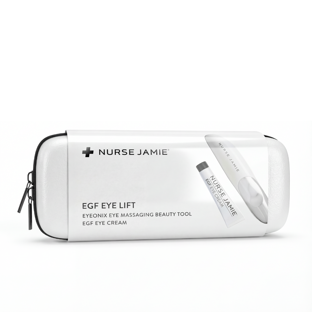 EGF Eye Lift Kit by Nurse Jamie – Eyeonix Tool + Eye Cream Duo EGF Eye Lift Kit by Nurse Jamie – Eyeonix Tool + Eye Cream Duo