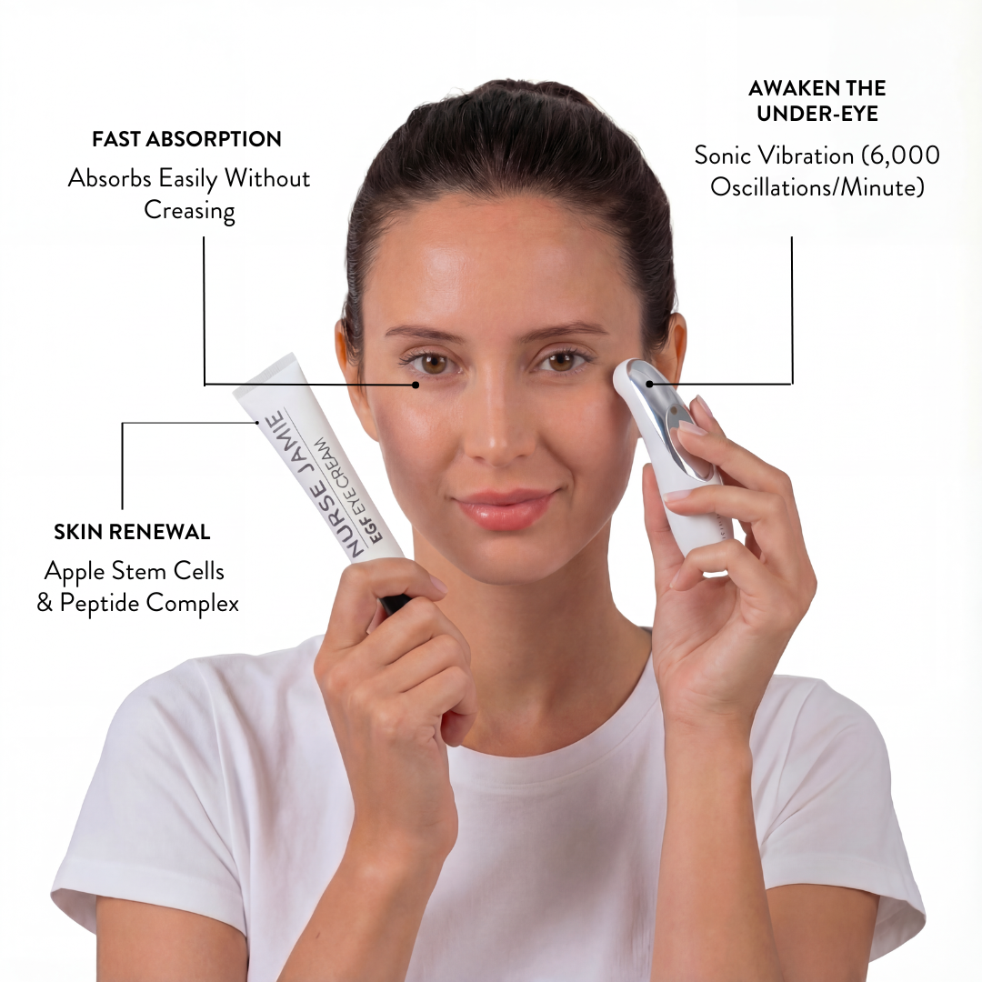 EGF Eye Lift Kit by Nurse Jamie – Eyeonix Tool + Eye Cream Duo EGF Eye Lift Kit by Nurse Jamie – Eyeonix Tool + Eye Cream Duo