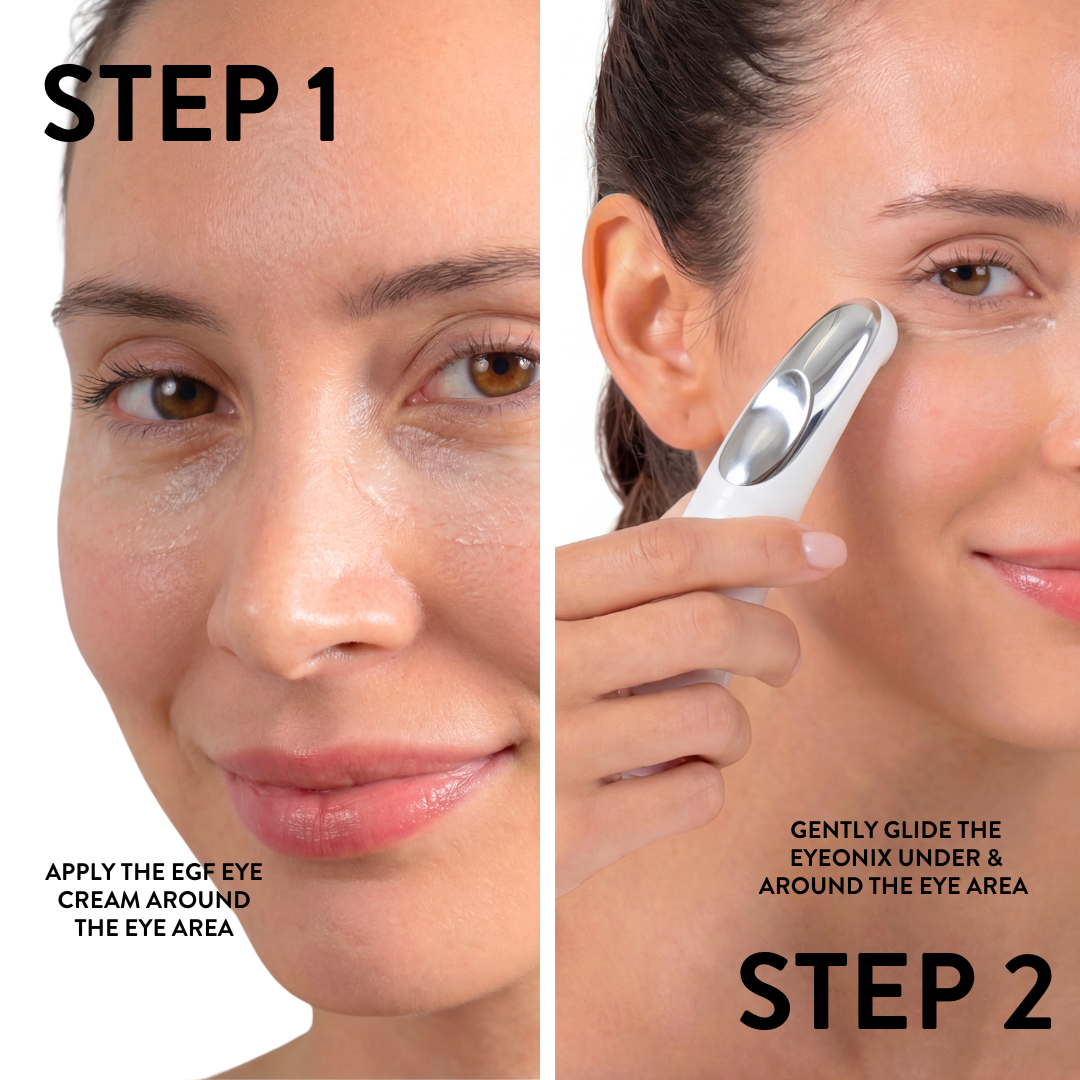 EGF Eye Lift Kit by Nurse Jamie – Eyeonix Tool + Eye Cream Duo EGF Eye Lift Kit by Nurse Jamie – Eyeonix Tool + Eye Cream Duo