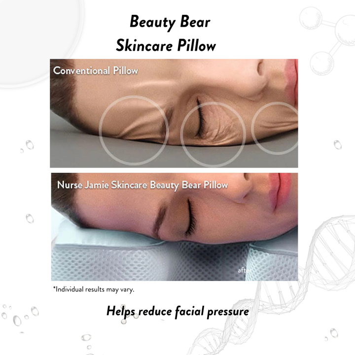 Beauty Bear® Memory Foam Skincare Pillow - Nurse Jamie - NJBD3732#color_breathable-bamboo-white