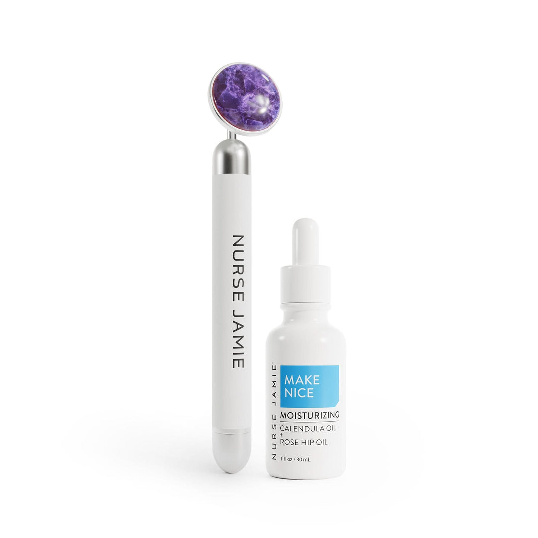 Good Vibrations Kit | Sonic Face Tool + Hydrating Oil Nurse Jamie Good Vibrations Kit | Sonic Face Tool + Hydrating Oil Nurse Jamie
