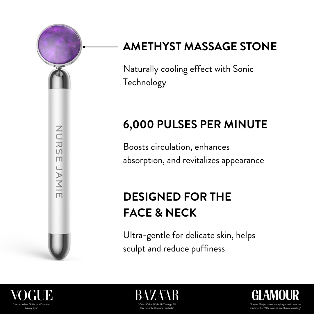 NuVibe RX Amethyst Massaging Beauty Tool Enhance Skin Vitality Nurse Jamie NuVibe RX Amethyst Massaging Beauty Tool Enhance Skin Vitality Nurse Jamie