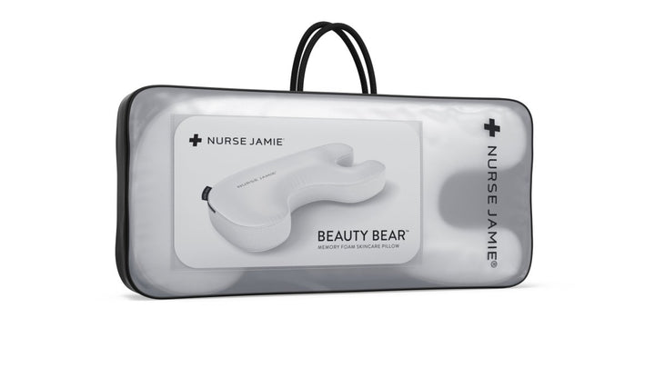 Beauty Bear® Memory Foam Skincare Pillow - Nurse Jamie - NJBD3756#color_silky-satin-white