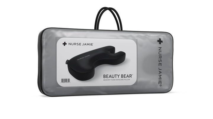 Beauty Bear® Memory Foam Skincare Pillow - Nurse Jamie - NJBD3749#color_silky-satin-black