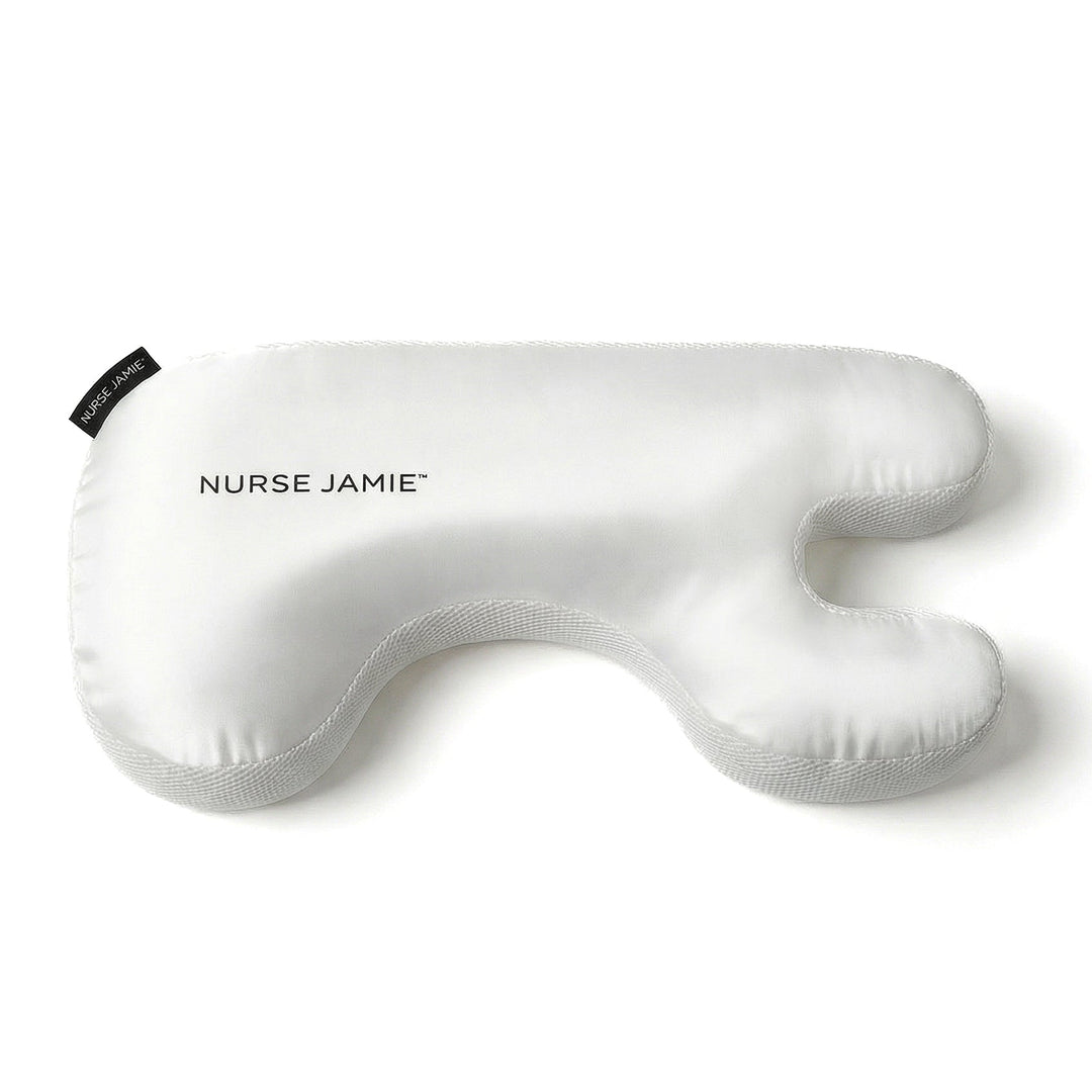 Beauty Bear® Memory Foam Skincare Pillow - Nurse Jamie - NJBD3756#color_silky-satin-white